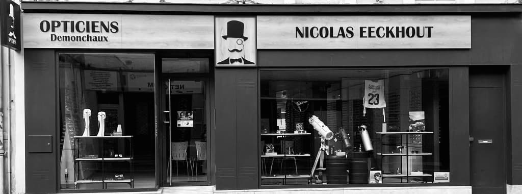 Devanture Demonchaux Opticiens — 51/53 Rue Raspail, Saint-Quentin